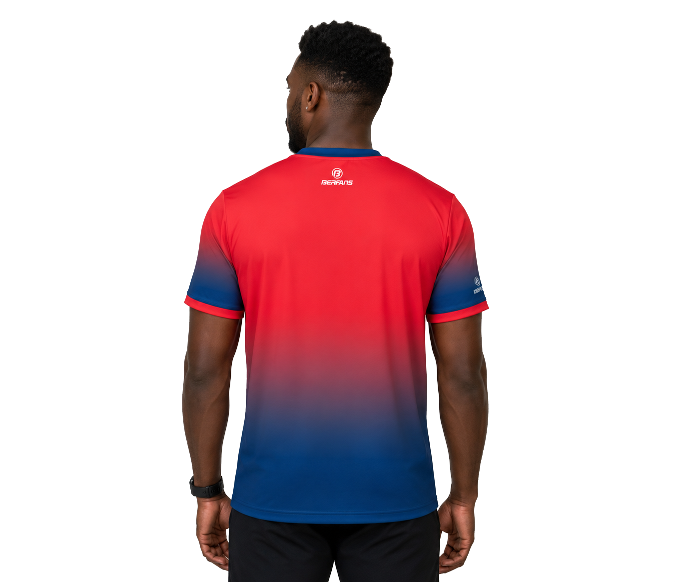 BERFANS Unisex Red & Blue - "Victory" Gradient Polo